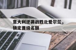 亚博登录-意大利逆袭战胜北爱尔兰，锁定晋级名额